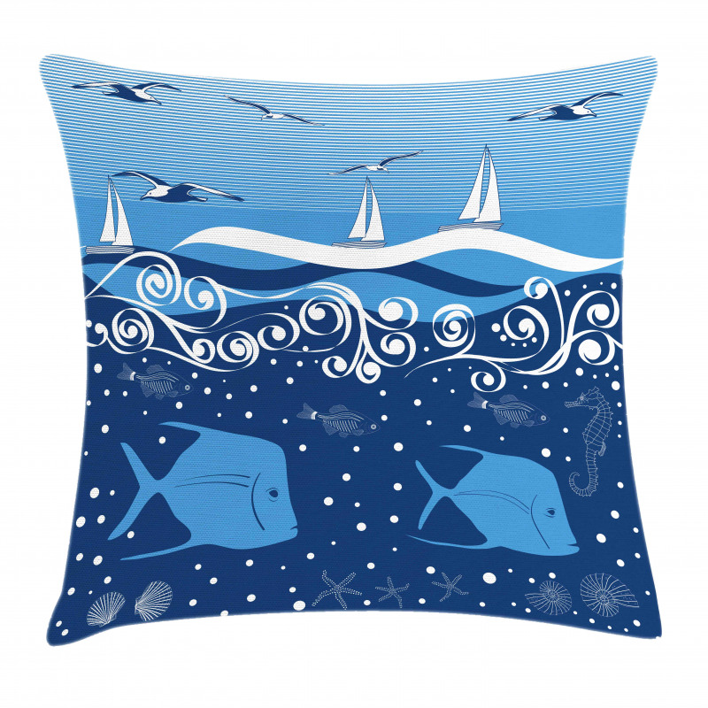 Underwater Life Sail Pillow Cover