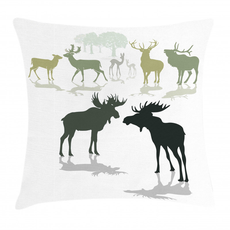 Elk Deer Fawn Forest Pillow Cover