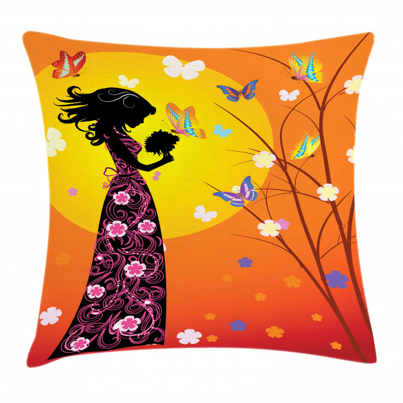 Floral Dress Pillow Cover