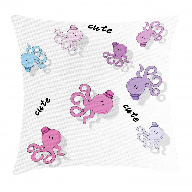 Cartoon Octopus Art Pillow Cover