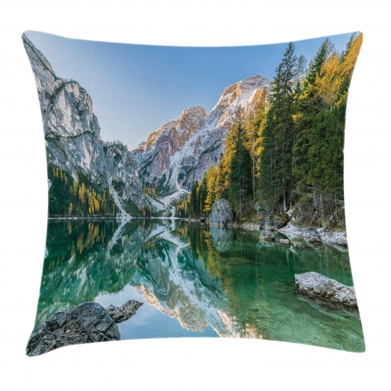 Fall View Lake Mountain Pillow Cover