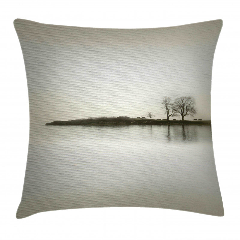 Fall Trees on Island Pillow Cover