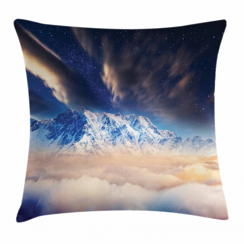 Snowy Winter Mountains Pillow Cover