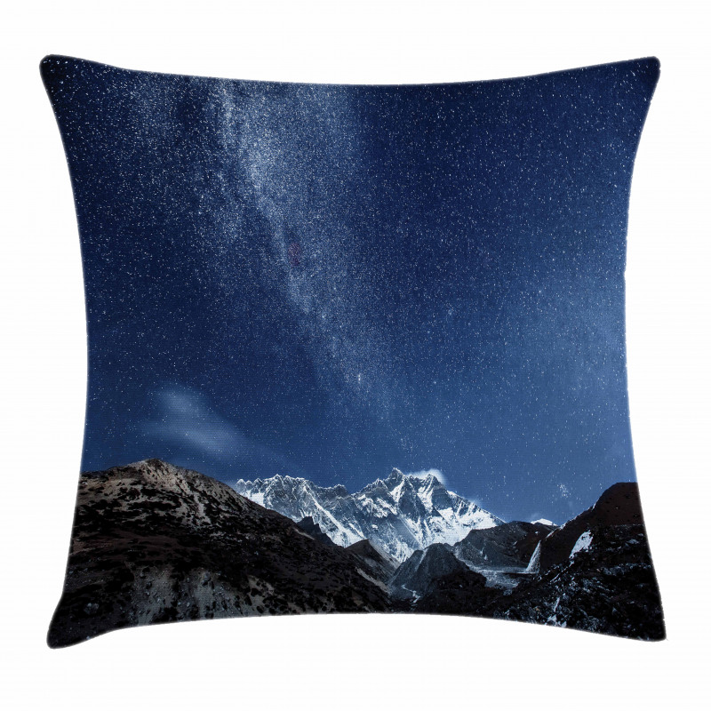 Starry Blue Night Cosmos Pillow Cover