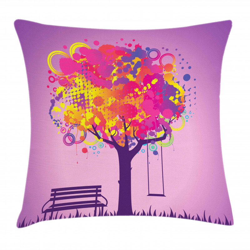 Colorful Leaves Swing Art Pillow Cover
