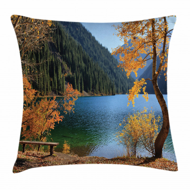 Lake Forest Autumn Tree Pillow Cover