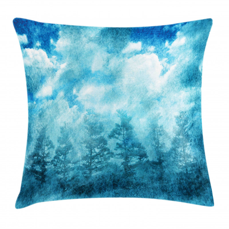 Grunge Sky Foggy Night Pillow Cover