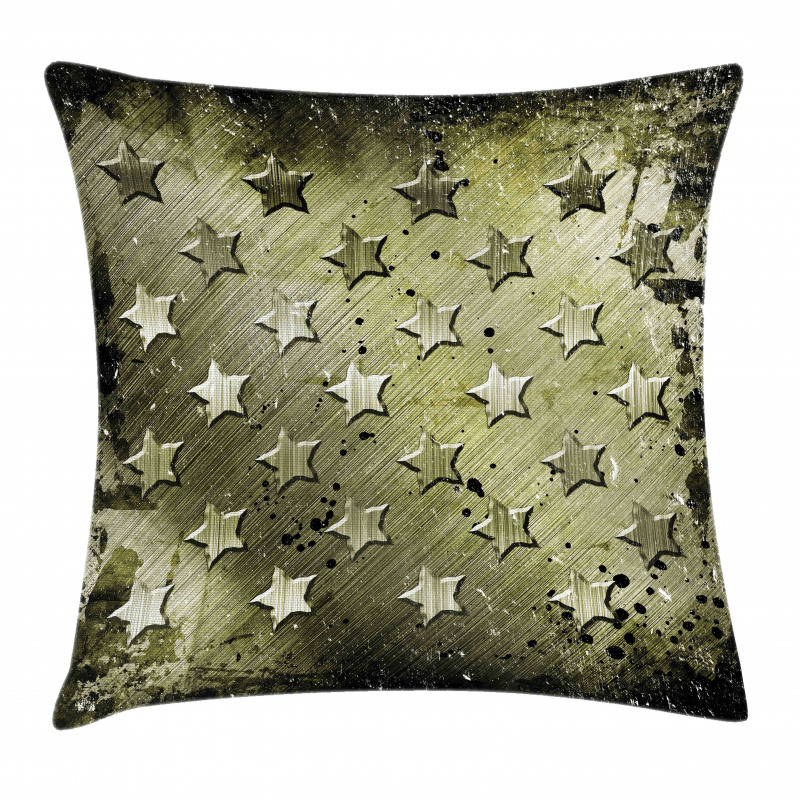 Grunge Effect Stars Pillow Cover