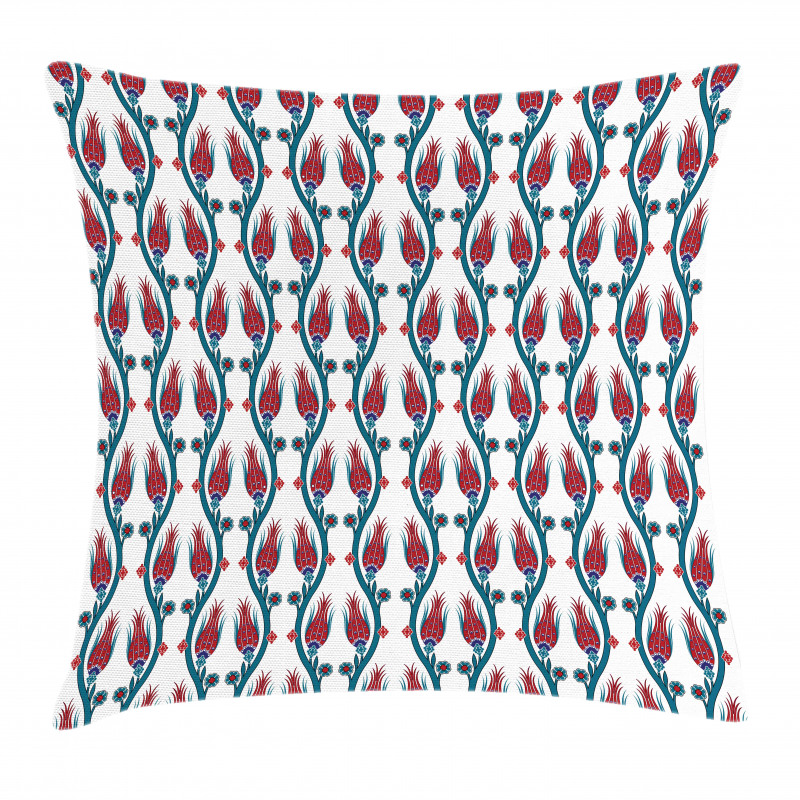 Ottoman Style Floral Art Pillow Cover