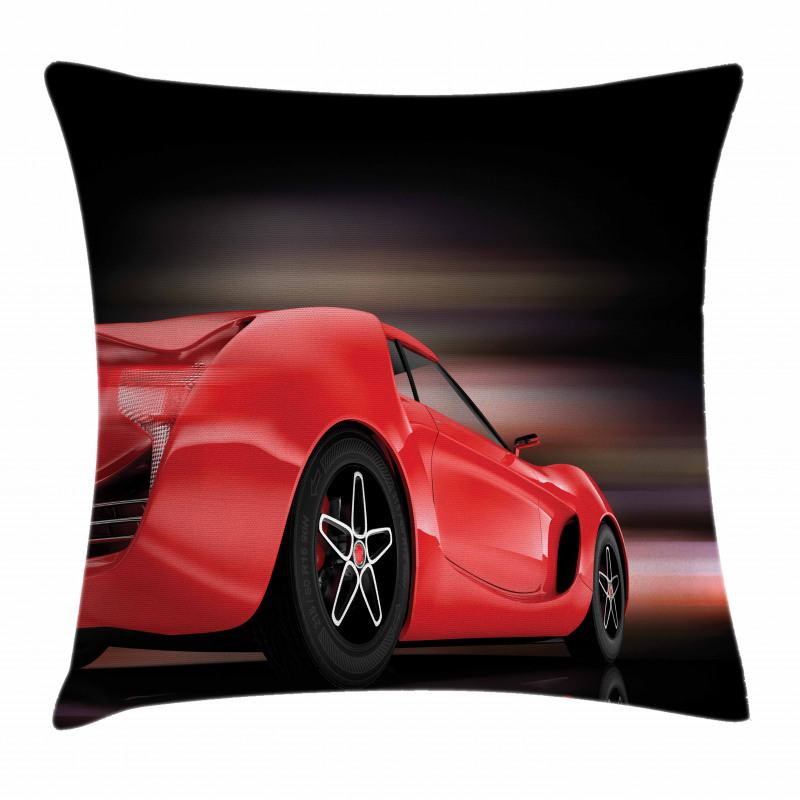Futuristic Red Sports Pillow Cover