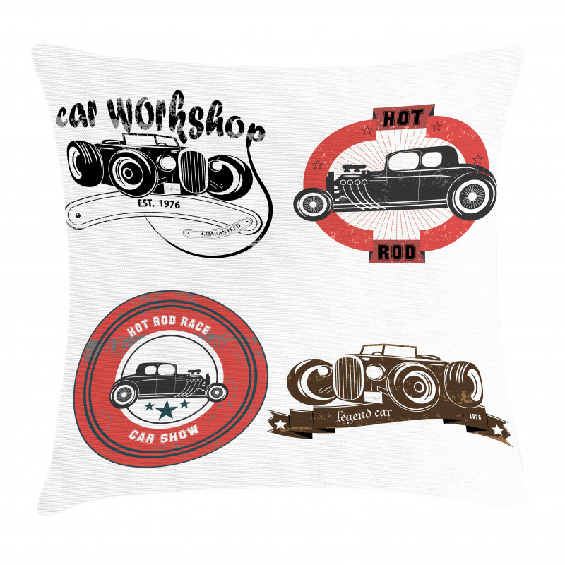 Retro Cars Pop Art Pillow Cover