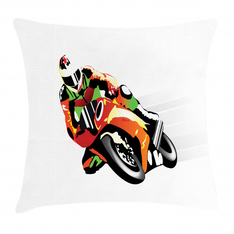 Motorcycle Racer Sport Pillow Cover
