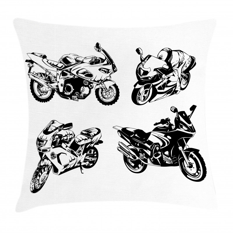Motorbikes Pillow Cover