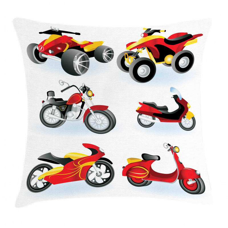Motorcycle Hippie Pillow Cover