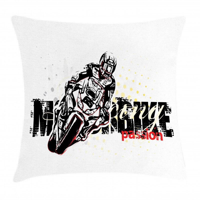 Grungy Race Passion Pillow Cover
