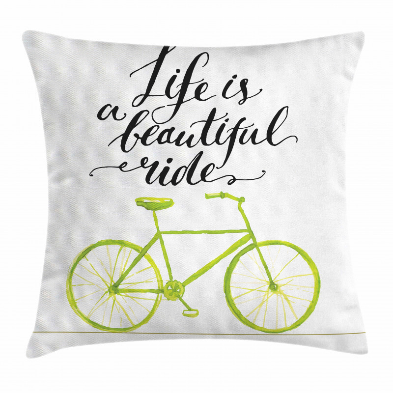 Life is a Bike Ride Pillow Cover