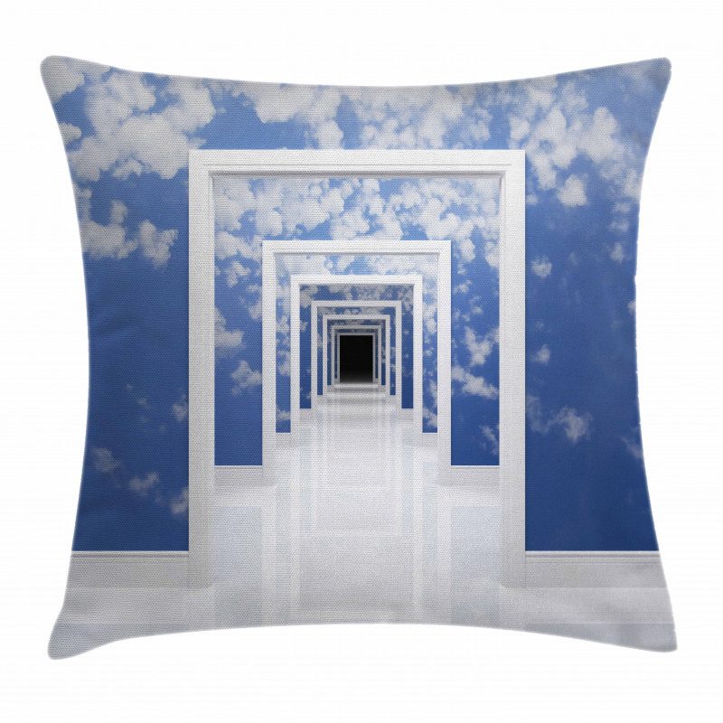 Sky Clouds on Walls Pillow Cover