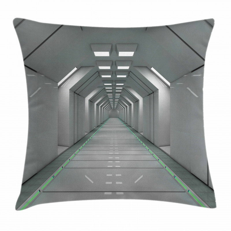 Corridor in Ship Space Pillow Cover