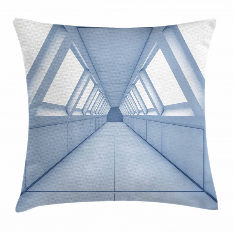 Corridor of Spaceship Pillow Cover