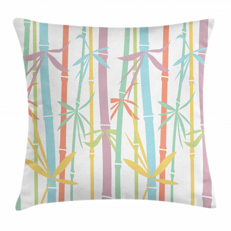 Colorful Bamboo Tree Pillow Cover