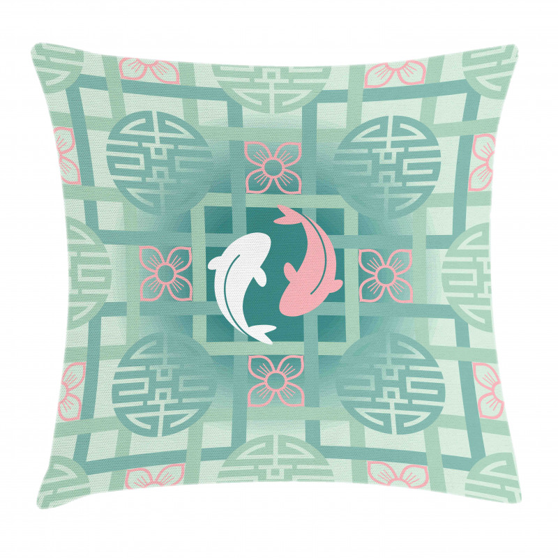 Dolphin Couple Asian Pillow Cover