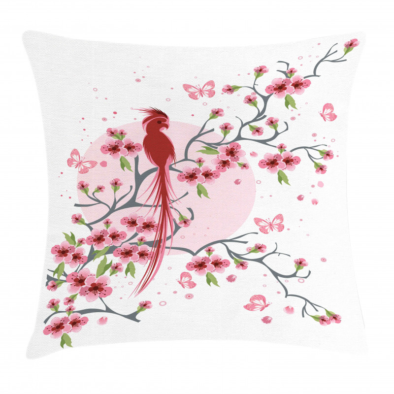 Mythical Phoenix Bird Pillow Cover