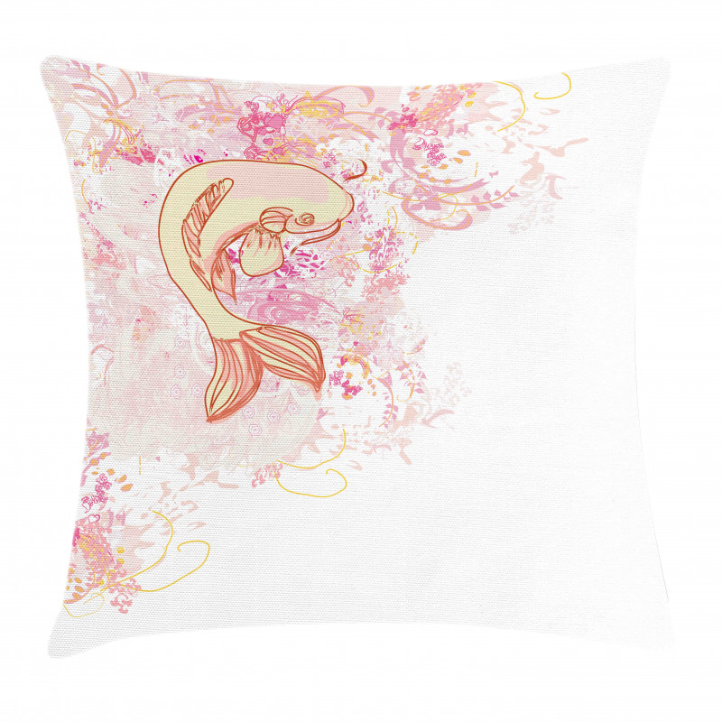 Pink Floral Pillow Cover