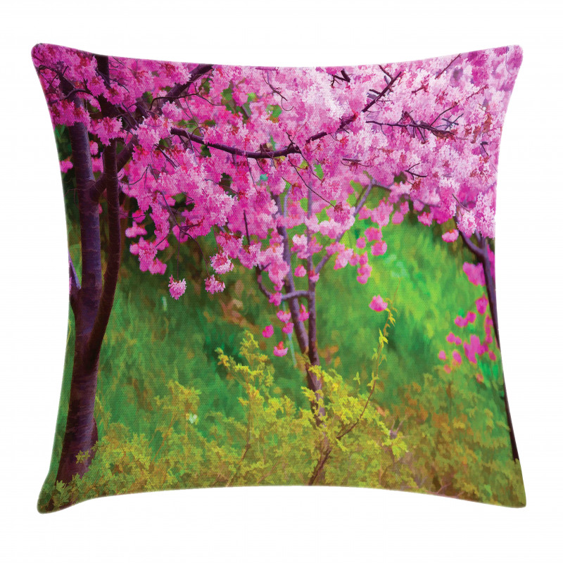 Spring Garden Landscape Pillow Cover