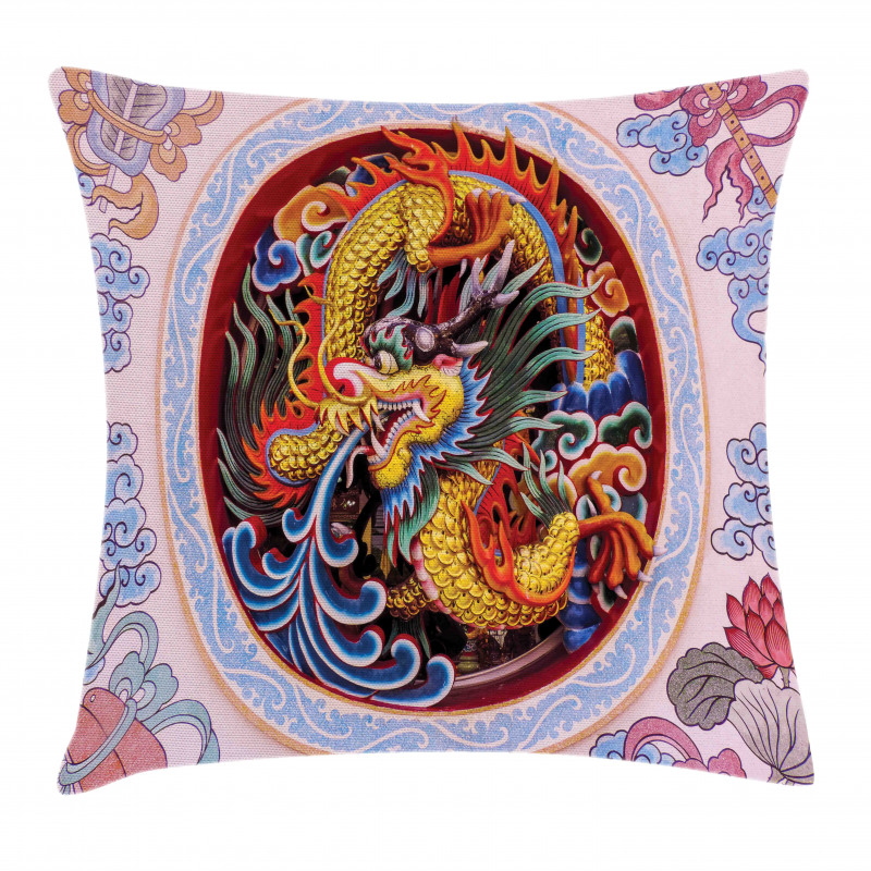 Chinese Dragon Mythical Pillow Cover