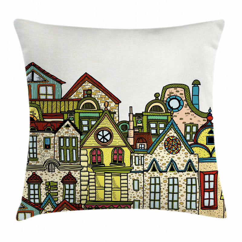 Old Town View Art Pillow Cover