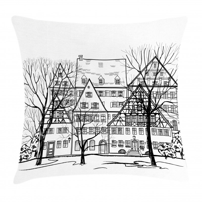 European Town Street Pillow Cover