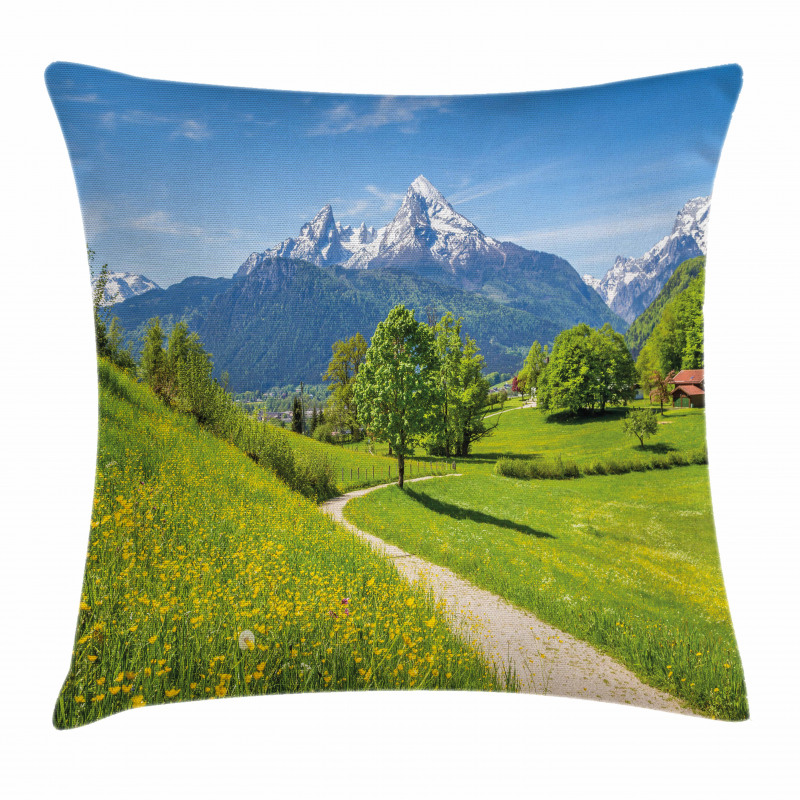 Wild Flowers in Alps Pillow Cover