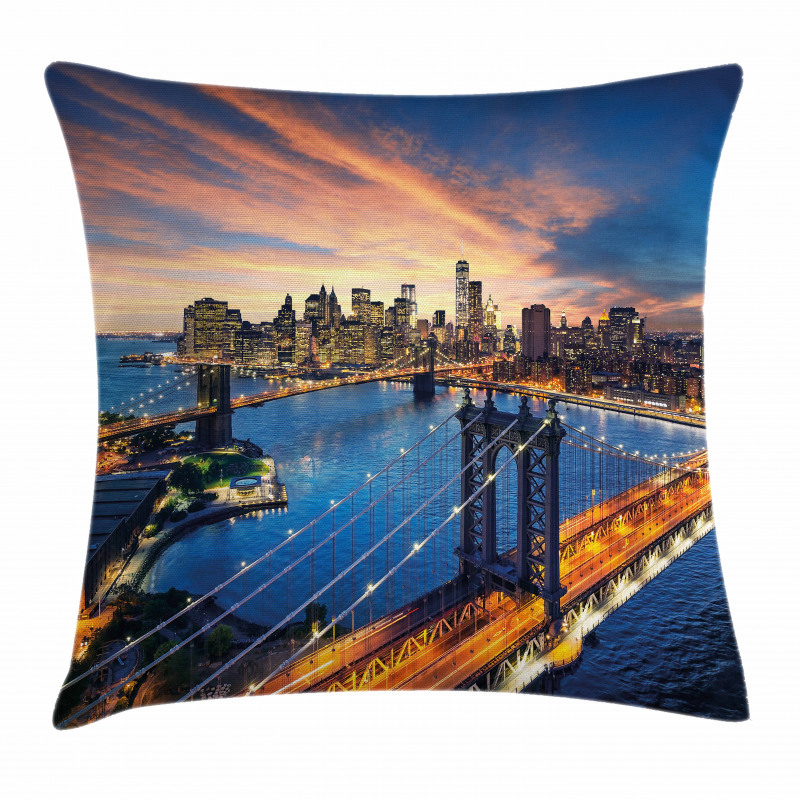 Sunset Cityscape Pillow Cover