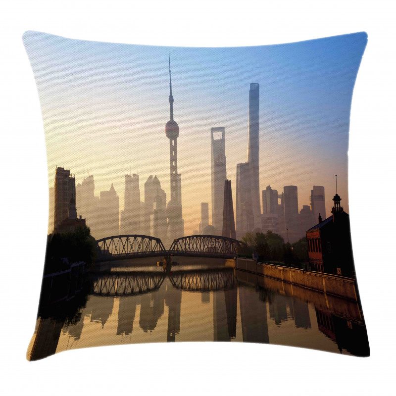 Shanghai Morning View Pillow Cover