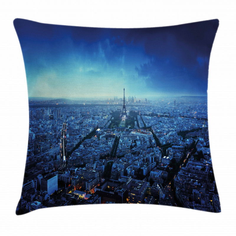 Eiffel Tower Cityscape Pillow Cover