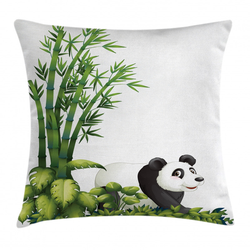 Panda Bear Bamboo Pillow Cover