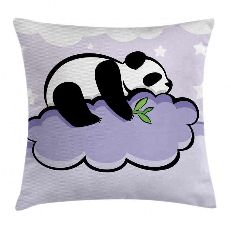 Sleeping Panda on Cloud Pillow Cover