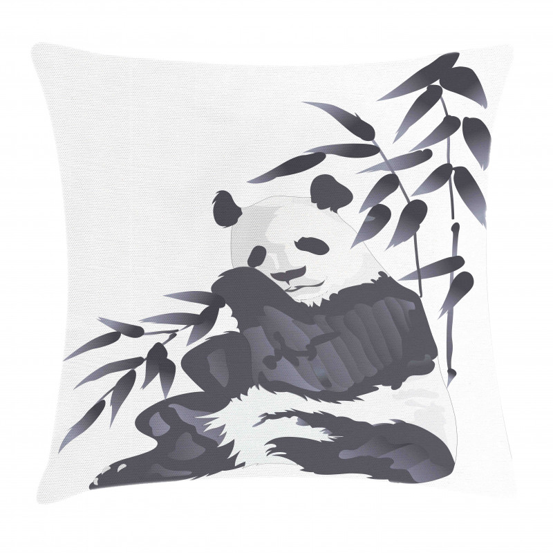Panda in Zoo Chinese Pillow Cover