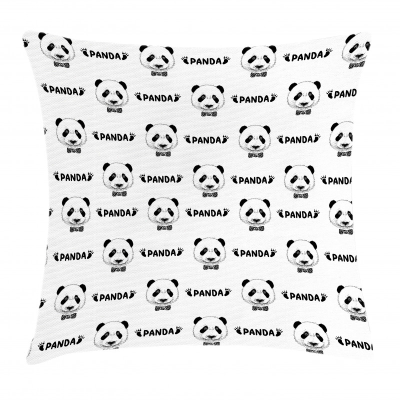 Panda Bow Tie Pillow Cover