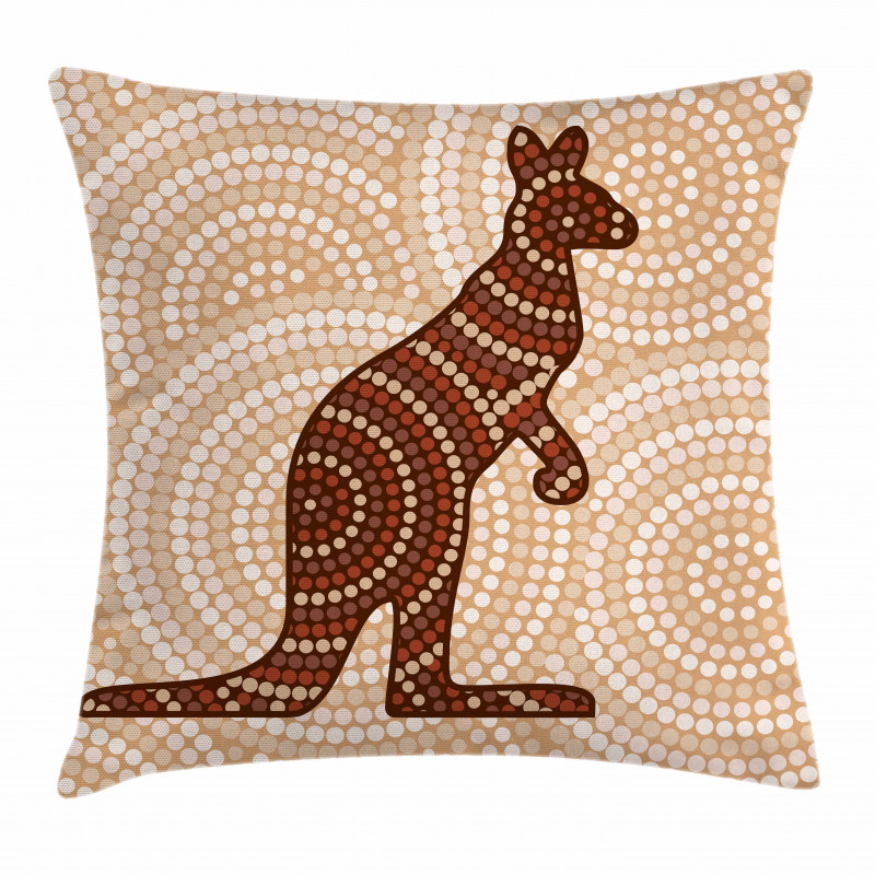 Kangaroo with Dots Pillow Cover