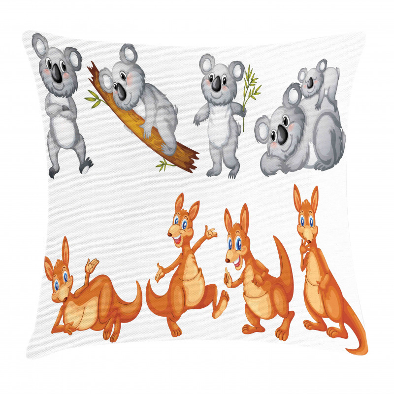 Kangaroos Koalas Pillow Cover