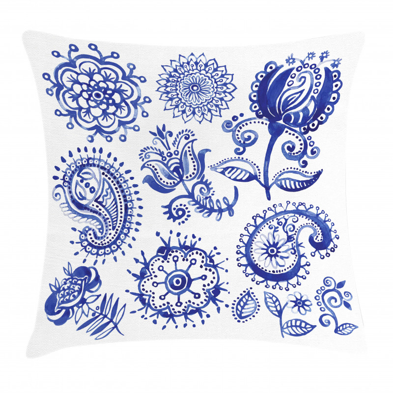 Watercolor Mandala Pillow Cover