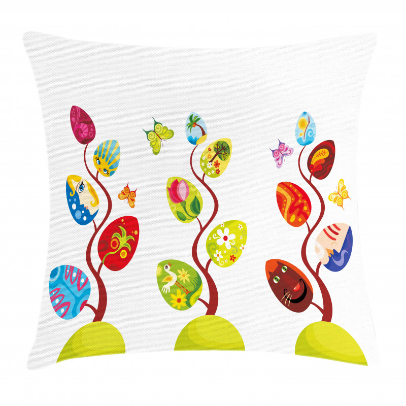 Magic Tree Easter Theme Pillow Cover
