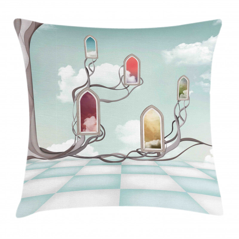 Mirrors over Tree Pillow Cover