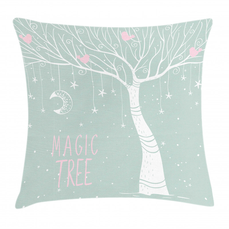 Stars Moon Pastel Colored Pillow Cover