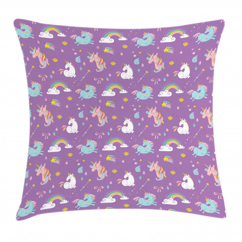 Unicorn Rainbows Baby Pillow Cover