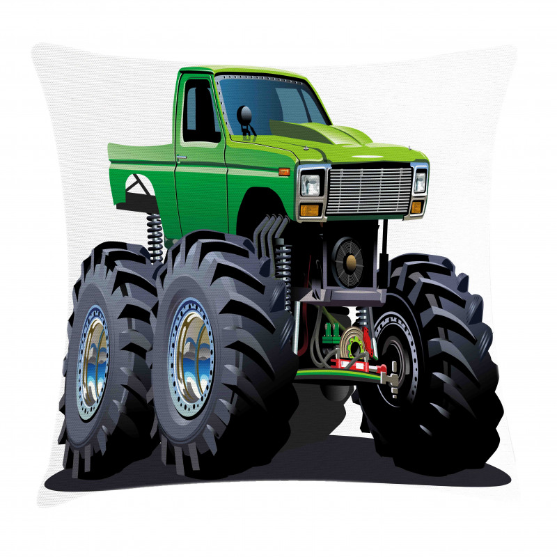 Monster Pickup Truck Pillow Cover
