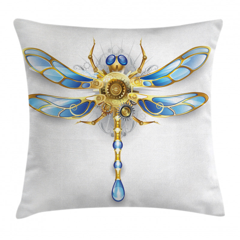 Mechanical Dragonfly Pillow Cover