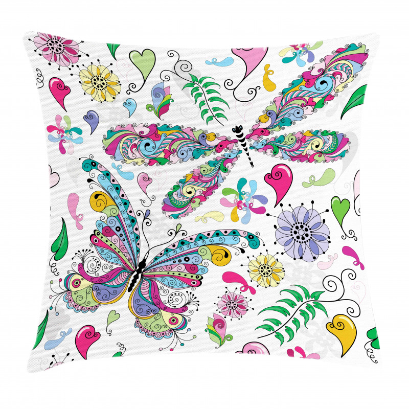 Paisley Dragonfly Pillow Cover