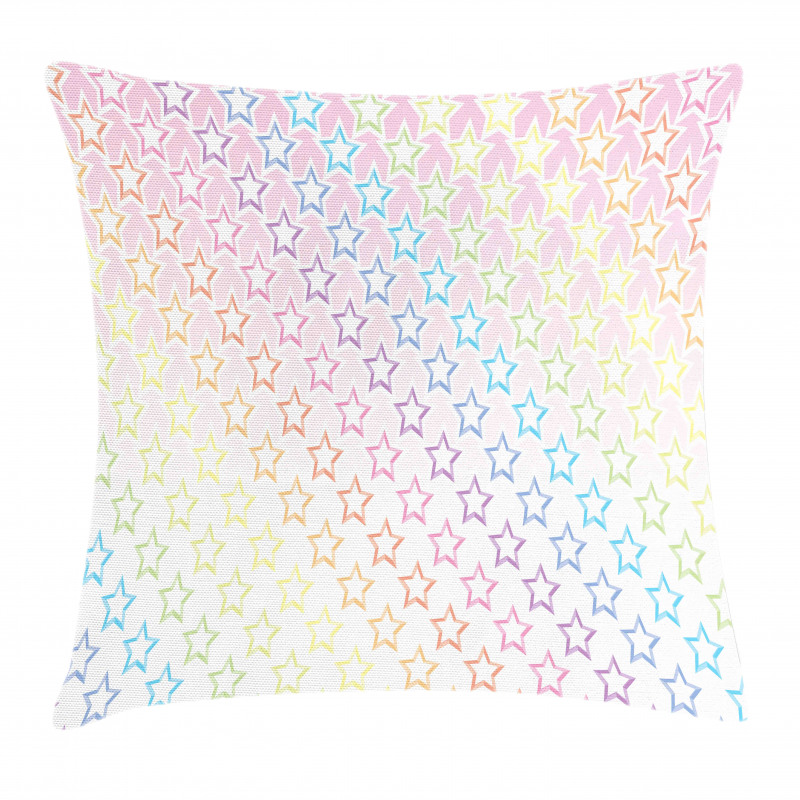 Stars in Rainbow Colors Pillow Cover